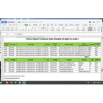 Chinese import data at code 84212990 FILTERING MACHINE